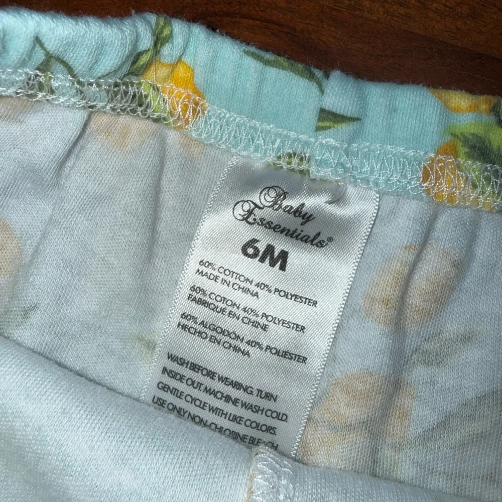 Baby Essentials Lemon Print Shorts - Blue and Yellow‎